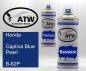 Preview: Honda, Captiva Blue Pearl, B-62P: 400ml Sprühdose + 400ml Klarlack - Set, von ATW Autoteile West.
